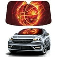 thumbnail image 1 of Car Windshield Sun Shade For Front Window Fire Ball (3) Foldable Vehicle Windshield Car Sun Visor Covers Automotive Window Protector Car Camping Privacy Sun Blocker, 1 of 1