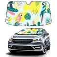 thumbnail image 1 of Car Windshield Sun Shade For Front Window Flamingo Palm Leaves Foldable Vehicle Windshield Car Sun Visor Covers Automotive Window Protector Car Camping Privacy Sun Blocker, 1 of 1