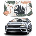 thumbnail image 1 of Car Windshield Sun Shade For Front Window Flamingo Palm Leaves Foldable Vehicle Windshield Car Sun Visor Covers Automotive Window Protector Car Camping Privacy Sun Blocker, 1 of 1