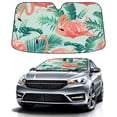 thumbnail image 1 of Car Windshield Sun Shade For Front Window Flamingo Palm Leaves Foldable Vehicle Windshield Car Sun Visor Covers Automotive Window Protector Car Camping Privacy Sun Blocker, 1 of 1