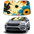 thumbnail image 1 of Car Windshield Sun Shade For Front Window Flower 3 Foldable Vehicle Windshield Car Sun Visor Covers Automotive Window Protector Car Camping Privacy Sun Blocker, 1 of 1