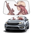 thumbnail image 1 of Car Windshield Sun Shade For Front Window Girl (1) Foldable Vehicle Windshield Car Sun Visor Covers Automotive Window Protector Car Camping Privacy Sun Blocker, 1 of 1