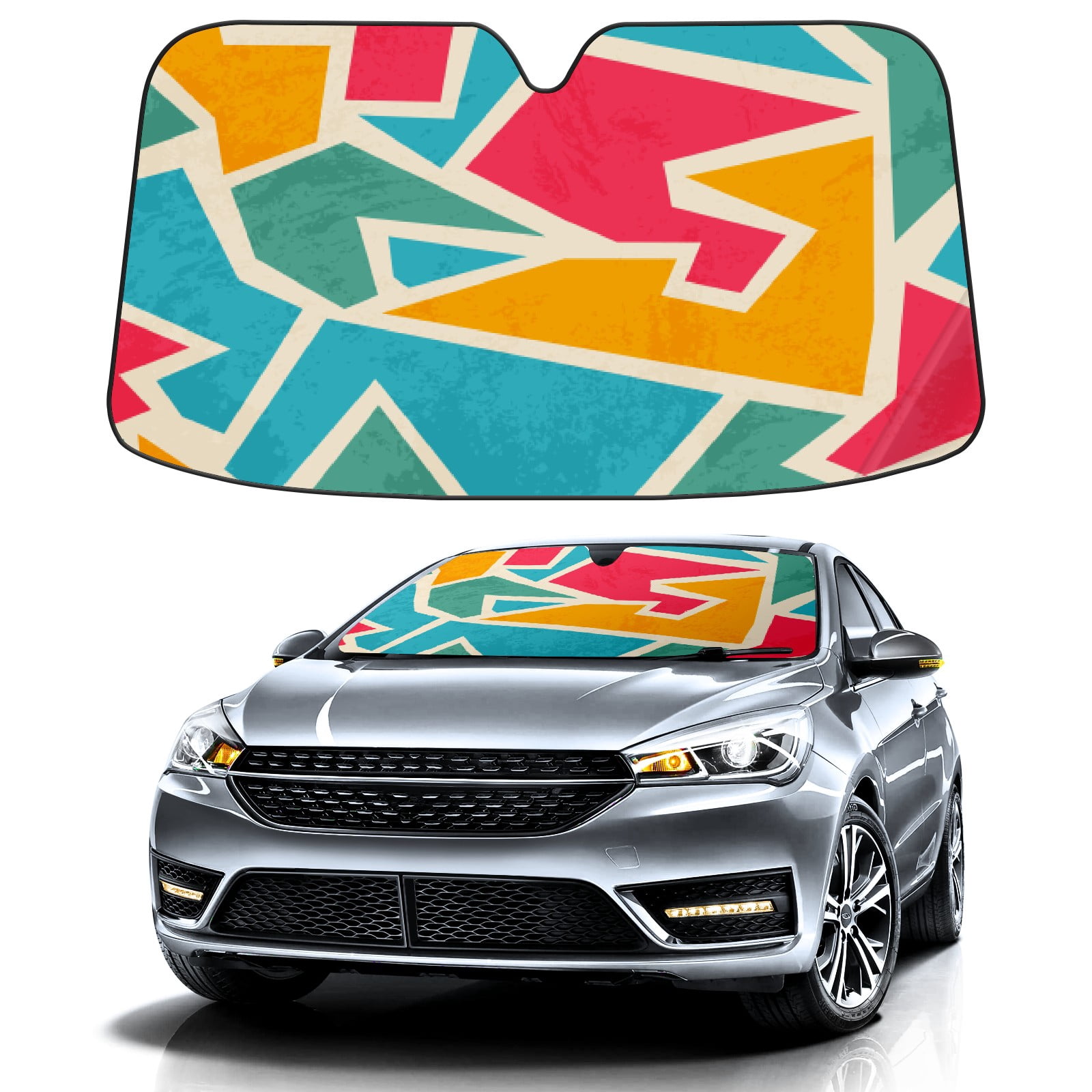 Virus Bacteria Print Pattern Car Sun Shade