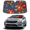 thumbnail image 1 of Car Windshield Sun Shade For Front Window Large Flower Petals On Gray Foldable Vehicle Windshield Car Sun Visor Covers Automotive Window Protector Car Camping Privacy Sun Blocker, 1 of 1