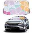 thumbnail image 1 of Car Windshield Sun Shade For Front Window Purple Flowers Pattern Foldable Vehicle Windshield Car Sun Visor Covers Automotive Window Protector Car Camping Privacy Sun Blocker, 1 of 1