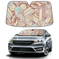 thumbnail image 1 of Car Windshield Sun Shade For Front Window Stripe Foldable Vehicle Windshield Car Sun Visor Covers Automotive Window Protector Car Camping Privacy Sun Blocker, 1 of 1