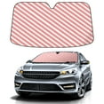 thumbnail image 1 of Car Windshield Sun Shade For Front Window Stripe Foldable Vehicle Windshield Car Sun Visor Covers Automotive Window Protector Car Camping Privacy Sun Blocker, 1 of 1