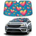 thumbnail image 1 of Car Windshield Sun Shade For Front Window Valentine's Day Heart Love Foldable Vehicle Windshield Car Sun Visor Covers Automotive Window Protector Car Camping Privacy Sun Blocker, 1 of 1