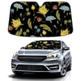 thumbnail image 1 of Car Windshield Sun Shade For Front Window Yellow Daisy On Black Foldable Vehicle Windshield Car Sun Visor Covers Automotive Window Protector Car Camping Privacy Sun Blocker, 1 of 1