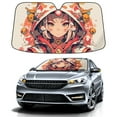 thumbnail image 1 of Car Windshield Sun Shade For Front Window Anime Girl Foldable Vehicle Windshield Car Sun Visor Covers Automotive Window Protector Car Camping Privacy Sun Blocker, 1 of 1