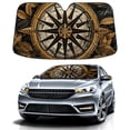 thumbnail image 1 of Car Windshield Sun Shade For Front Window Compass (7) Foldable Vehicle Windshield Car Sun Visor Covers Automotive Window Protector Car Camping Privacy Sun Blocker, 1 of 1