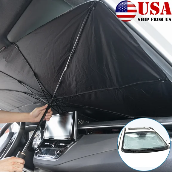 Car Windshield Sun Shade Front Window Cover Visor Foldable Uv Block Umbrella New