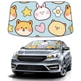 thumbnail image 1 of Car Windshield Sun Shade For Front Window Cute Dog Rabbit Flower Star Foldable Vehicle Windshield Car Sun Visor Covers Automotive Window Protector Car Camping Privacy Sun Blocker, 1 of 1