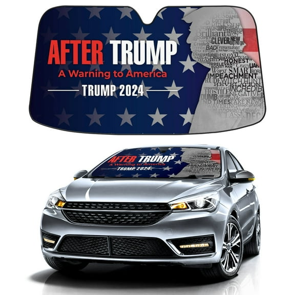 Car Windshield Sun Shade for Front Window America 2024 Foldable Vehicle Windshield Car Sun Visor Covers Automotive Window Protector Car Privacy Sun Blocker