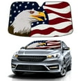 thumbnail image 1 of Car Windshield Sun Shade for Front Window Retro Eagle With Usa Flag Foldable Vehicle Windshield Car Sun Visor Covers Automotive Window Protector Car Privacy Sun Blocker, 1 of 1