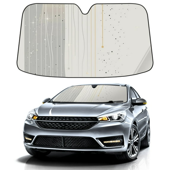 Car Windshield Sun Shade Funny for Car Front Window Stardust Silver (17) Foldable Car Sunshade Windshield | Vehicle Car Sun Visor UV Rays &Heat Blocker Covers Auto Window Protector