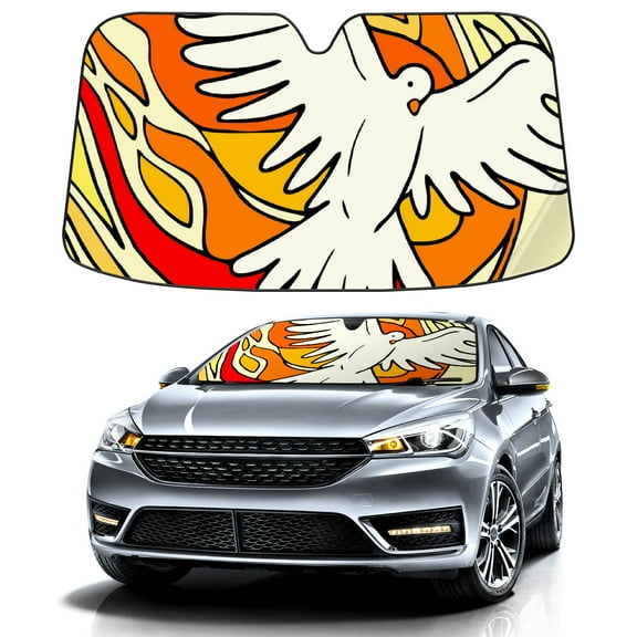 Car Windshield Sun Shade Funny for Car Front Window Day Of Pentecost Foldable Car Sunshade Windshield | Vehicle Car Sun Visor UV Rays &Heat Blocker Covers Auto Window Protector