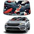 thumbnail image 1 of Car Windshield Sun Shade Funny for Car Front Window Koi Fish (7) (1) Foldable Car Sunshade Windshield | Vehicle Car Sun Visor UV Rays &Heat Blocker Covers Auto Window Protector, 1 of 5
