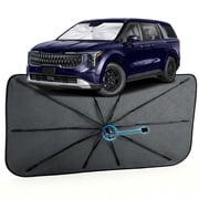 Car Windshield Sun Shade for Kia Carnival 2022-2026  [Reflective Coated Fabric] Sunshade Umbrella for Front Window, Car Shades Sun Visor Keep Car Cool and Protects Interior, 11 Exact Fit