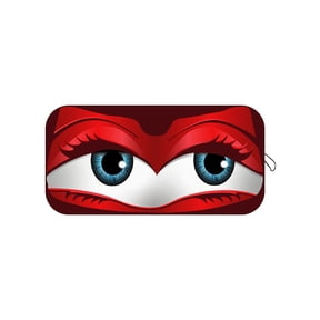 Car Windshield Sun Shade, Red Eyelashes Sun Visor for Car Windshield Universal Fits Sedan SUV Hatchback Compact Car - 59" x 27.5"