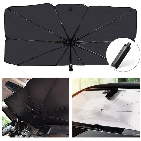 Car Windshield Sun Shade UV Rays and Heat Sun Visor Protector Foldable Reflector Windshields Umbrella,49 * 31 inches,F93547