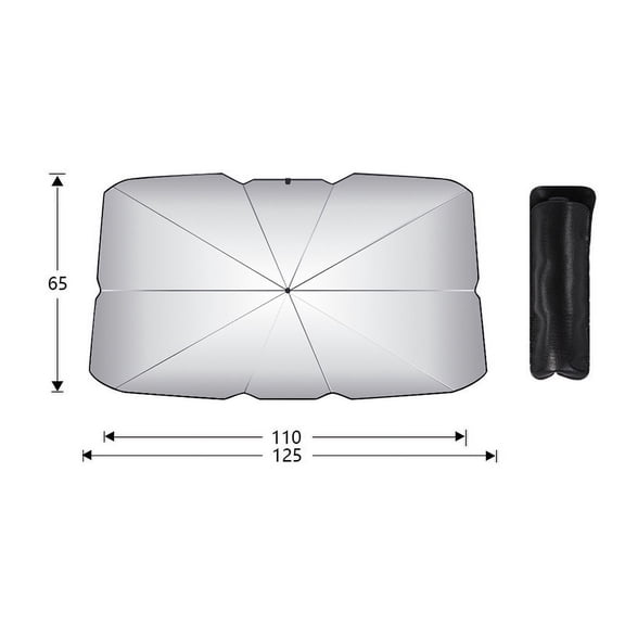 Car Windshield Sun Shade Umbrella Compatible with Compact Automobile Hatchback Most Vehicles Car Front Window, 49.2 * 25.6INCH