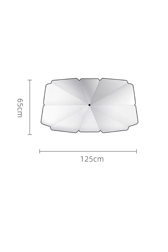Car Windshield Sun Shade Umbrella Foldable Heat Insulation UV Protection Sun Visor Front Windshield Cover for Most Vehicles 125x65cm
