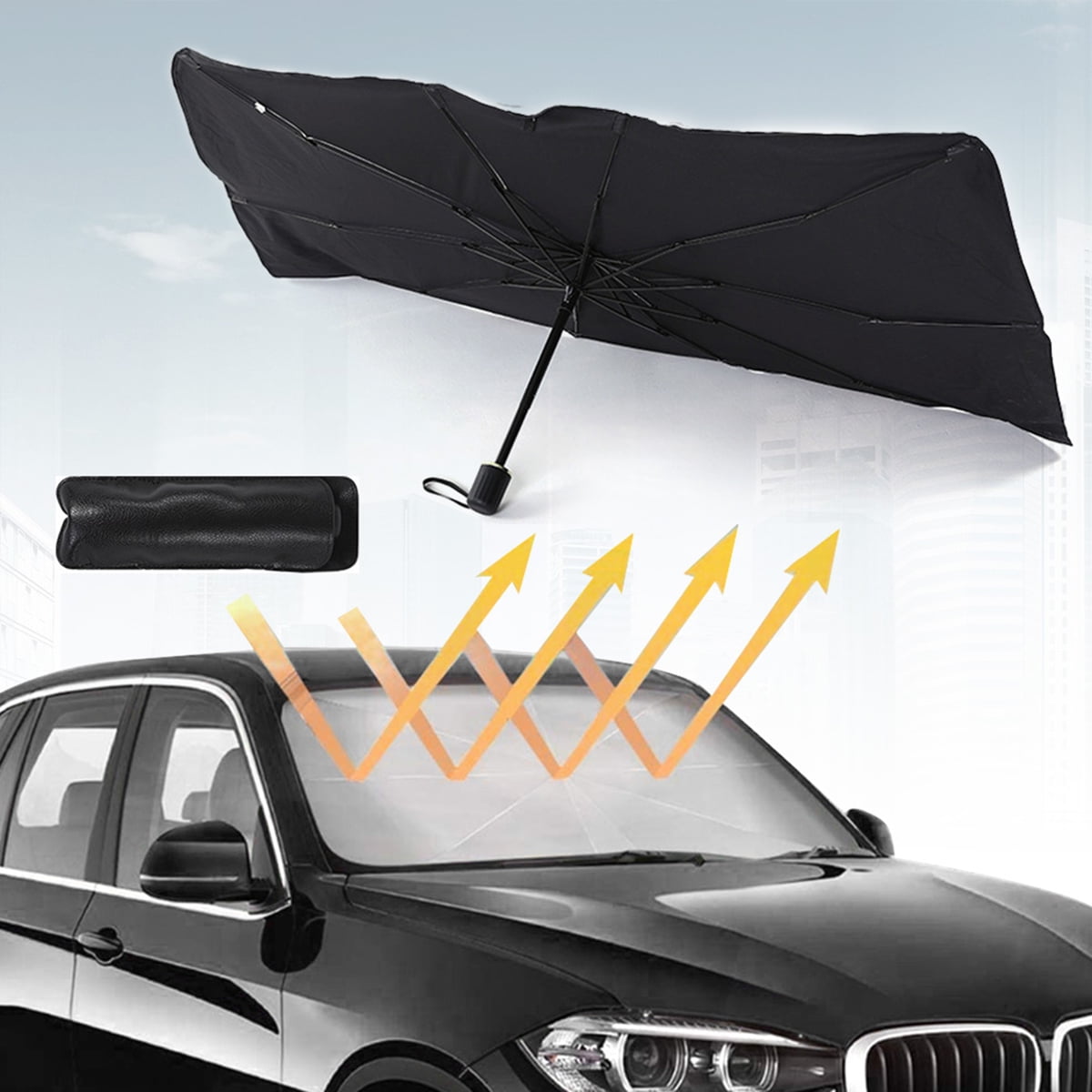 Parapluie de pare-soleil de voiture Couvercle de pare-brise avant Pliable