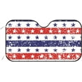 thumbnail image 1 of Car Windshield Sun Shade Vintage American Stars Striped Stripes Sun Visor Protector Foldable Cover For Car Truck SUV Van Women Men 51x27.5inch Keep Vehicle Cool, 1 of 5