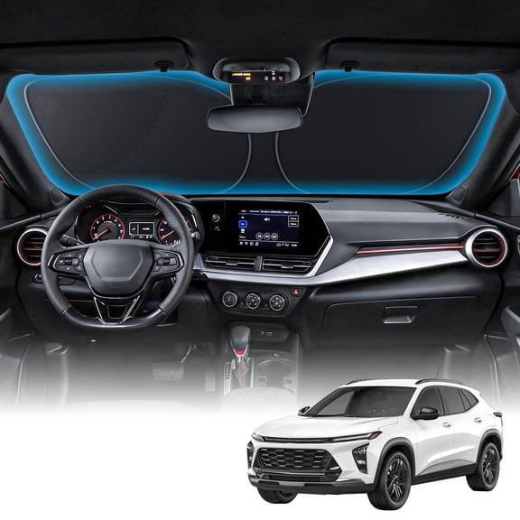 Witem Windshield Sun Shade for Chevy Trax (2024-2026), Custom Fit 100% Coverage, Blocks Sunlight & Reflects Heat, Keeps Your Car Cooler & Protected