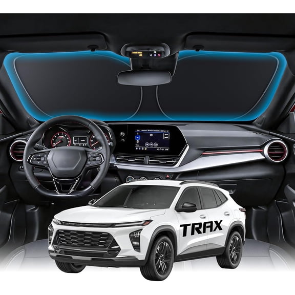Witem Windshield Sun Shade for Chevy Trax (2024-2026), Custom Fit 100% Coverage, Blocks Sunlight & Reflects Heat, Keeps Your Car Cooler & Protected