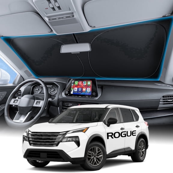 Witem Windshield Sun Shade for Nissan Rogue (2021-2026), Custom Fit 100% Coverage, Blocks Sunlight & Reflects Heat, Keeps Your Car Cooler & Protected