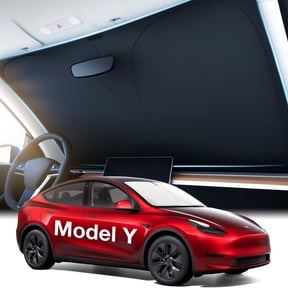 Witem Windshield Sun Shade for Tesla Model Y/YL 2019-2026, Custom Fit 100% Coverage, Blocks Sunlight & Reflects Heat, Keeps Your Car Cooler & Protected