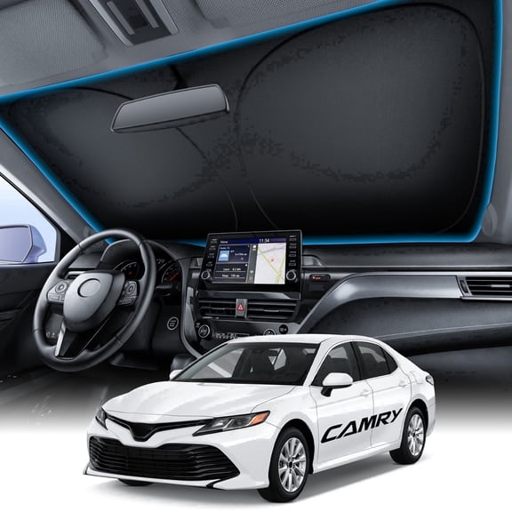 Witem Windshield Sun Shade for Toyota Camry (2018-2026), Custom Fit 100% Coverage, Blocks Sunlight & Reflects Heat, Keeps Your Car Cooler & Protected