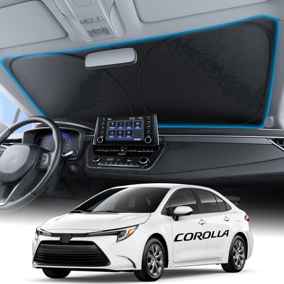 Witem Windshield Sun Shade for Toyota Corolla (2019-2026), Custom Fit 100% Coverage, Blocks Sunlight & Reflects Heat, Keeps Your Car Cooler & Protected