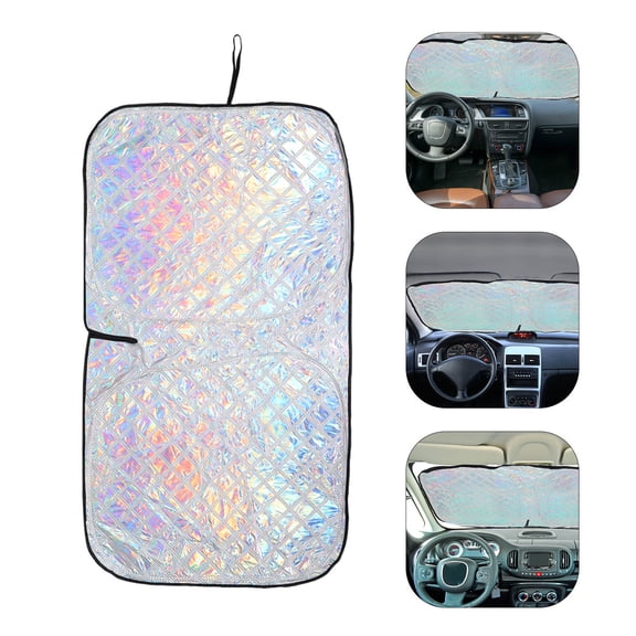 Car Windshield Sun Shade with Plated Silver Coating Uv Protection Universal Fit for Front Window