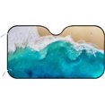 thumbnail image 1 of Car Windshield Sunshade Blocks Coast Turquoise Summer Beach Sun Visor Protector Foldable Sun Shield For Vehicle Car Truck SUV Van 55x27.5 inches Keep Vehicle Cool, 1 of 6