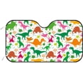 thumbnail image 1 of Car Windshield Sunshade Blocks Sun Visor Protector Tropical Leaves and Flowers Dinosaurs Foldable Sun Shield For Vehicle Car Truck SUV Van 51x27.5 inches Keep Vehicle Cool, 1 of 6