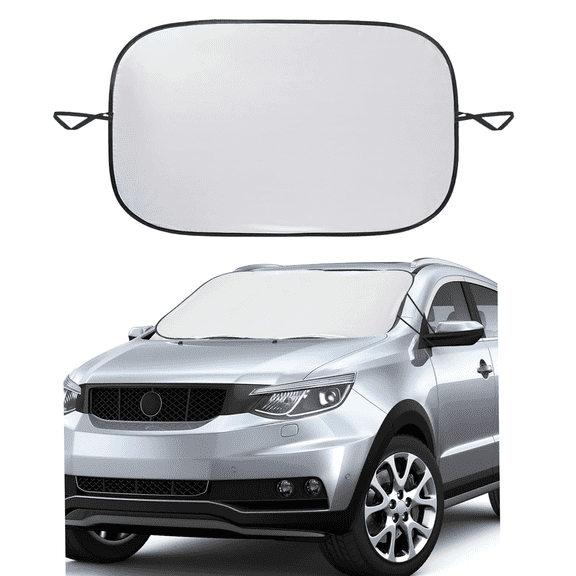 Windshield Sun Shade, Car Accessories for Front Windshield Blocks Sun & Heat, Universal Foldable Car Window Shades for Cars, Small Sedans, SUVs, Hatchbacks, 55.12 * 31.5 Inch