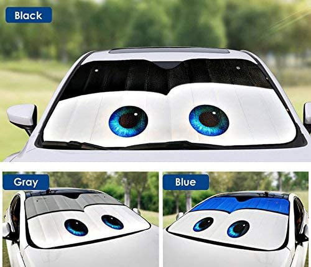Car Windshield Sunshade Cartoon Eyes Front Auto Sun Shield Shade Visor