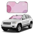 thumbnail image 1 of Car Windshield Sunshade, Pink Line Leaf Texture Pattern Sunshade Blocks Heat and Sun's UV rays,Small, 1 of 9