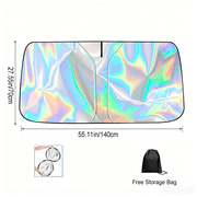 Violete Car Windshield Sunshade Foldable Reflective Silver Thermal Blocking Universal Fit 1-Pack 57 x 31.5 Inches