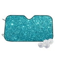 thumbnail image 1 of Car Windshield Sunshade Turquoise Glitter Pattern, Foldable Reflective Sun Visor,UV Protection Heat Blocker Sunshade,Car cooling accessory, 1 of 7