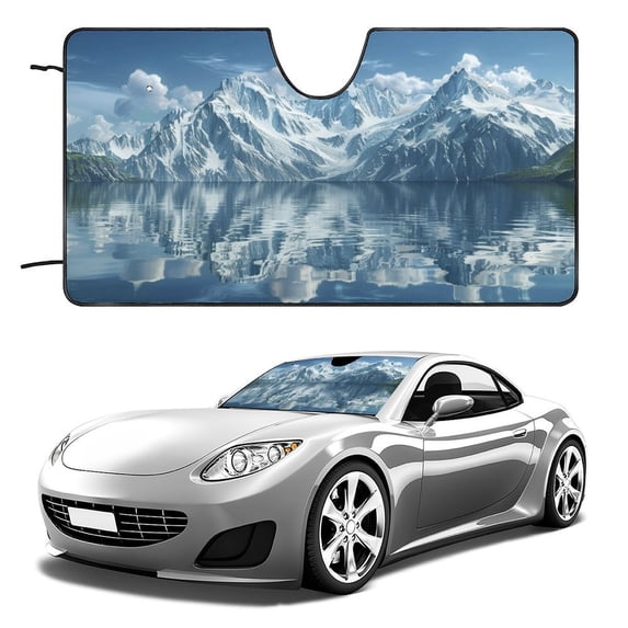 Car Windshield Sunshade Umbrella - Foldable Car Windshield Sun Shade Cover, Layers UV Block Coating, 55"x30" Front Window Heat Insulation Protection, for Auto Sedan, SUV Windshield
