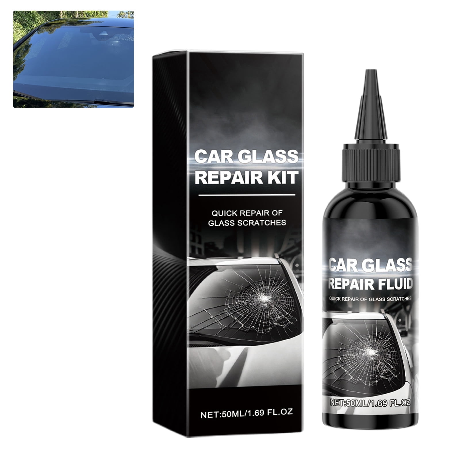 Car Windshield conditioner Kit, Windshield conditioner Repair Kit Car Window Glass Liquid Repair,Glass Scratch Repair Kit,Windshield conditioner Kit for Chips and Cracks (1)