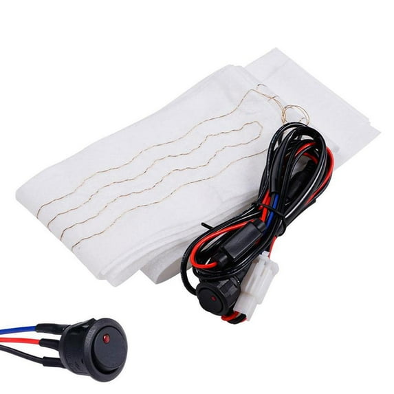 Car Winter Universal Heated Steering Wheel Cover DIY Kits Heater Pad New L3 I7T5