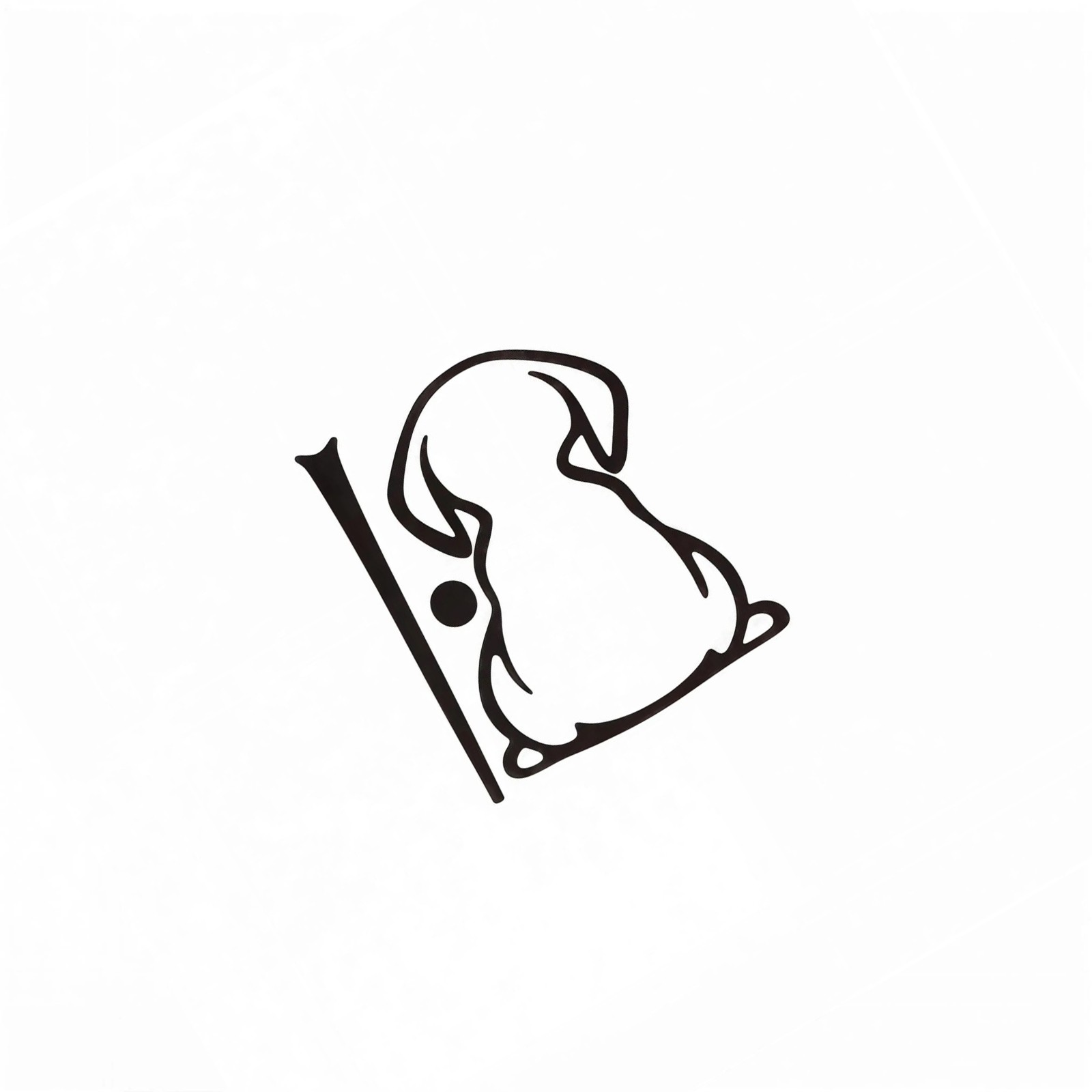 Car Wiper Sticker Featuring Cartoon Dog Design For Rear Windshield ...