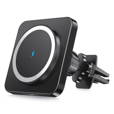 Car Wireless Charger - Car Mount Fast Charging Air Vent Phone Holder Mount for iPhone 16/15/14/13/12 - Black