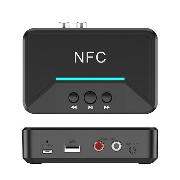 Car Wireless NFC Bluetooth 5 0 Receiver AV AUX HiFi Stereo Audio Music Adapter