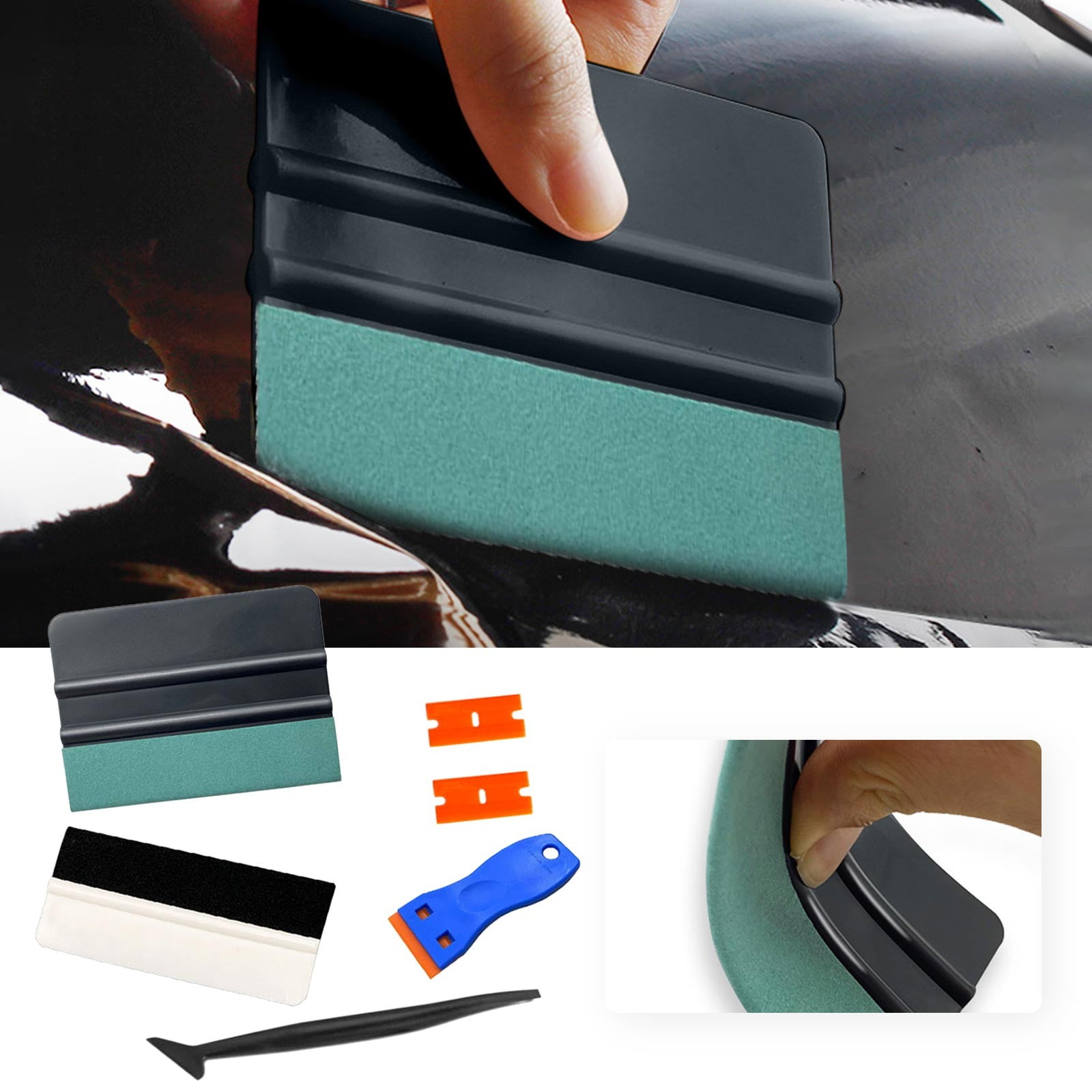 Car Wrap Edge Tool Kit Application Scraper Set 6 Piece Color Change